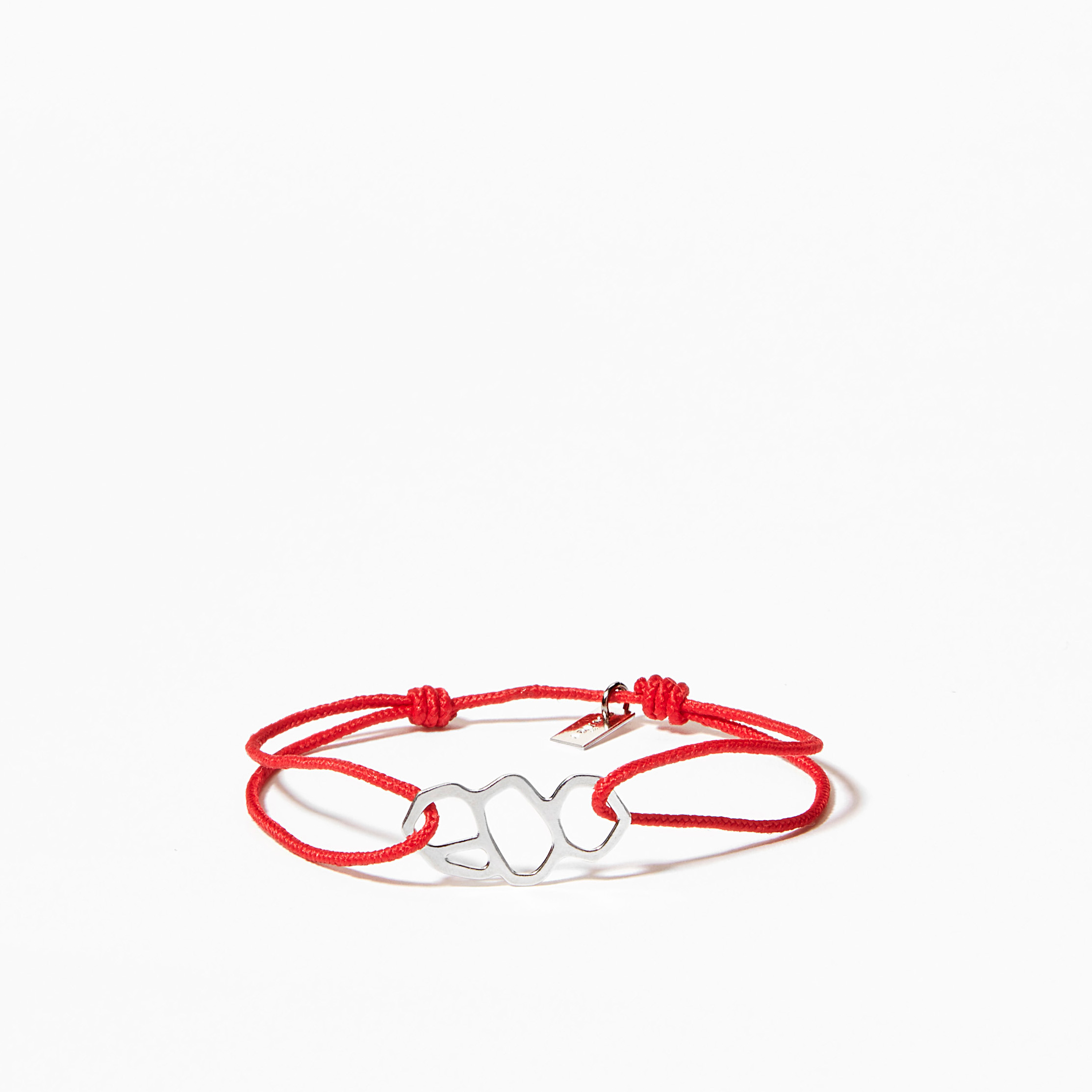 bracelet femme argent rouge