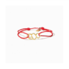 bracelet or femme lien rouge