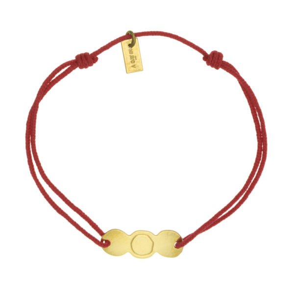 bracelet femme or lien rouge