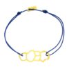 bracelet femme or lien bleu